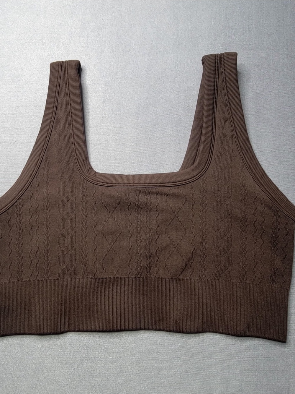 JoyLab Brown Textured Seamless Tank Bralette